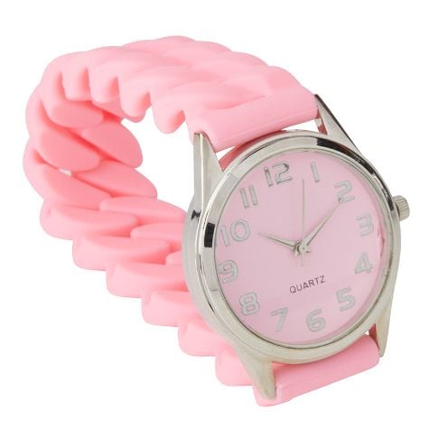 Silicone Stretch Watch - Pink