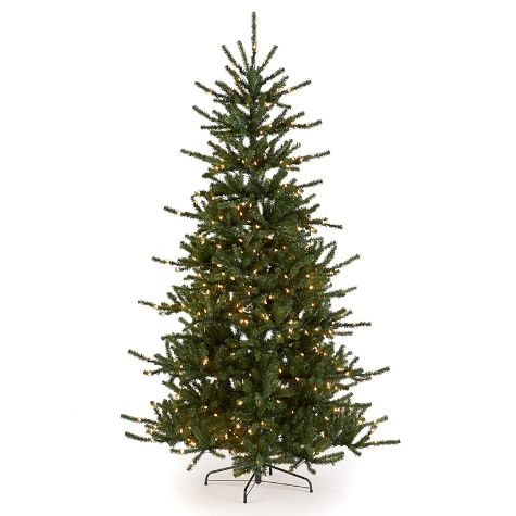 7.5-Ft. Pre-Lit Long Branch Artificial Trees - Traditional Clear Lights
