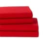 Solid Flannel Sheet Sets - Crimson Twin