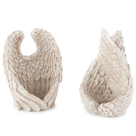 Vintage Romance Collection - Set of 2 Angel Wing Candle Holder