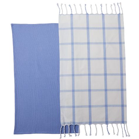 Sets of 2 Buffalo Grid Towels - Set of 2 Towels Lavender Luster