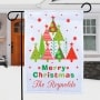 Personalized Winter Holiday Garden Flags - Trees