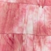 Sleeveless Tie-Dye Tiered Tops - Coral Medium