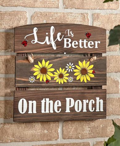 Country Porch Sign with Shelf