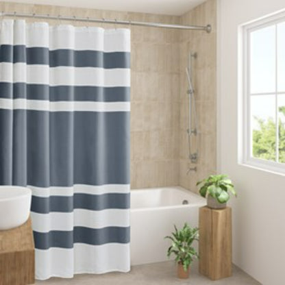 1 PCS 36x72'' Shower Curtain with 3M Treatment Dark Blue - image 9