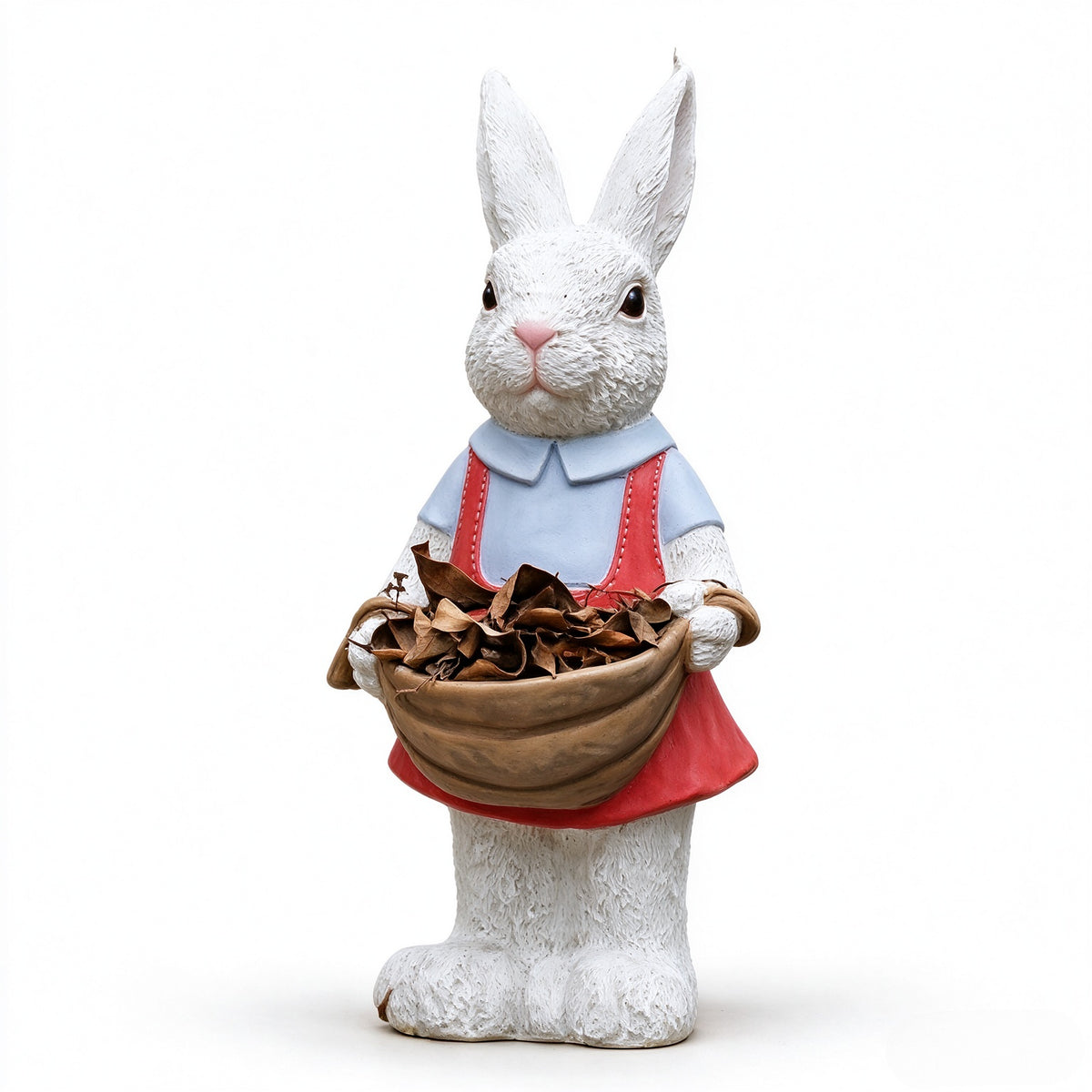 Simulated Pink Rabbit Statue Flower Pot Ornament, 17 in Resin Crafts Garden Sculpture Decor, Household Guardian Figurine, Ideal Gift for Independence Day for Yard Home Outdoor Decor - image 18