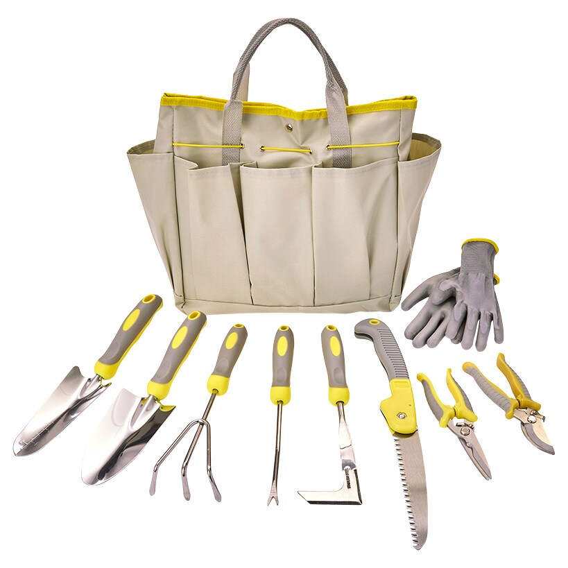 Garden Tool Set With Caddy - 10 Piece Set