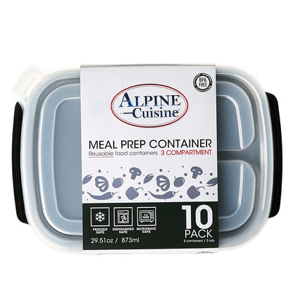 Food Storage Continers for Meal Prep - 10-Pc.