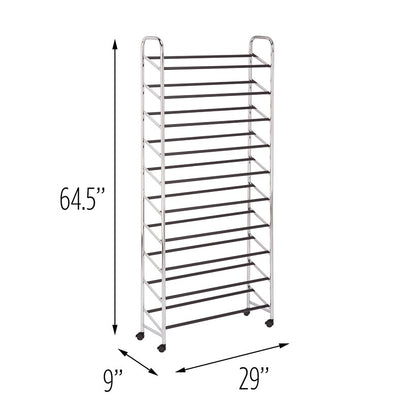 Rolling Shoe Rack 10-Tier