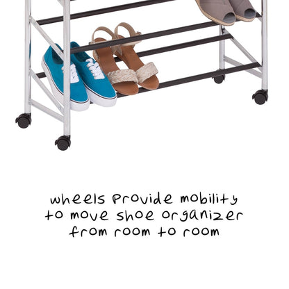 Rolling Shoe Rack 10-Tier