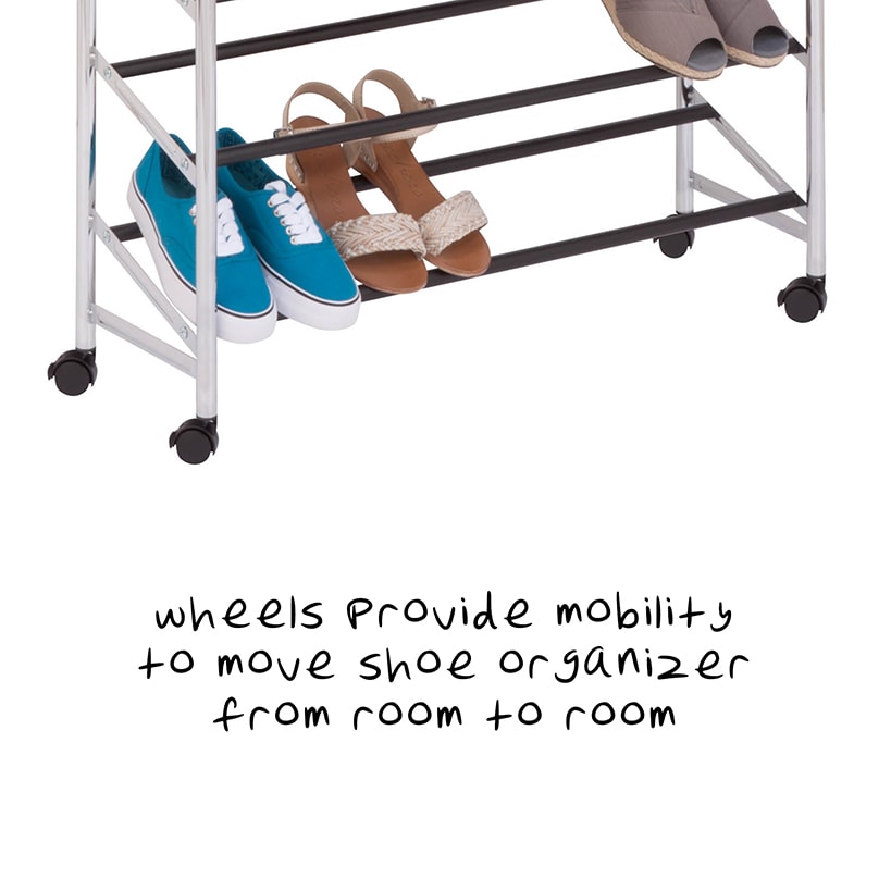 Rolling Shoe Rack 10-Tier