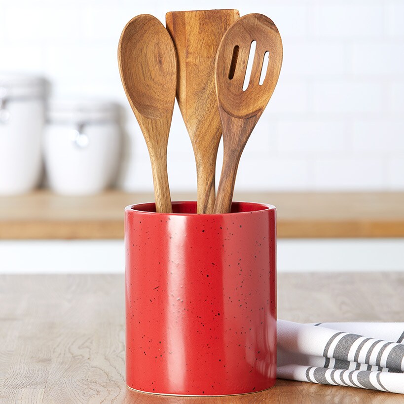 Speckled Kitchen Tool Crocks