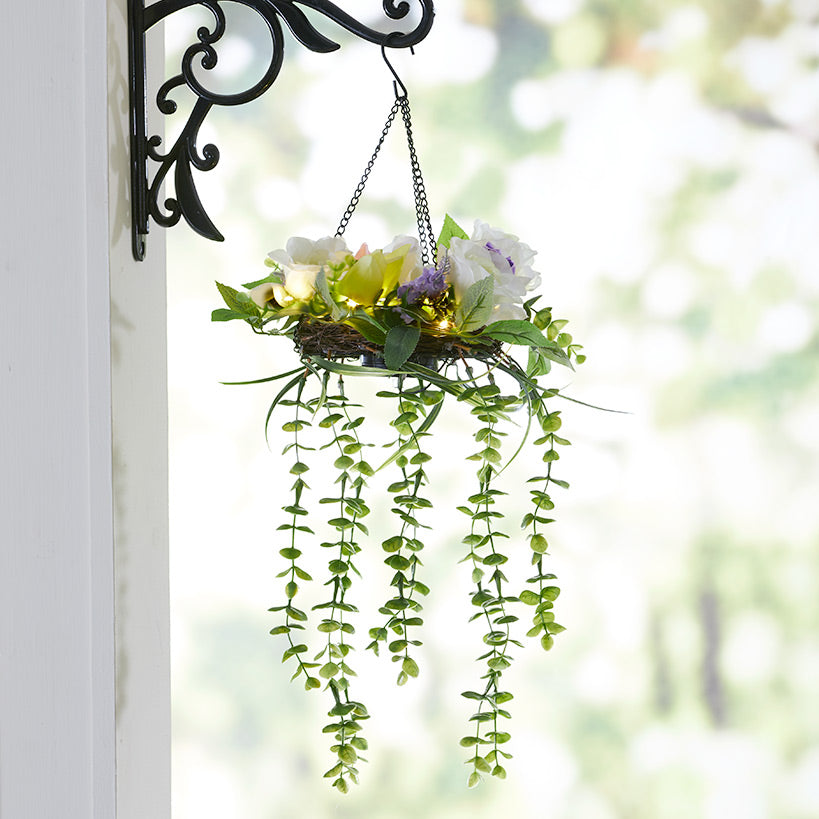 Solar Hanging Flower Arrangement