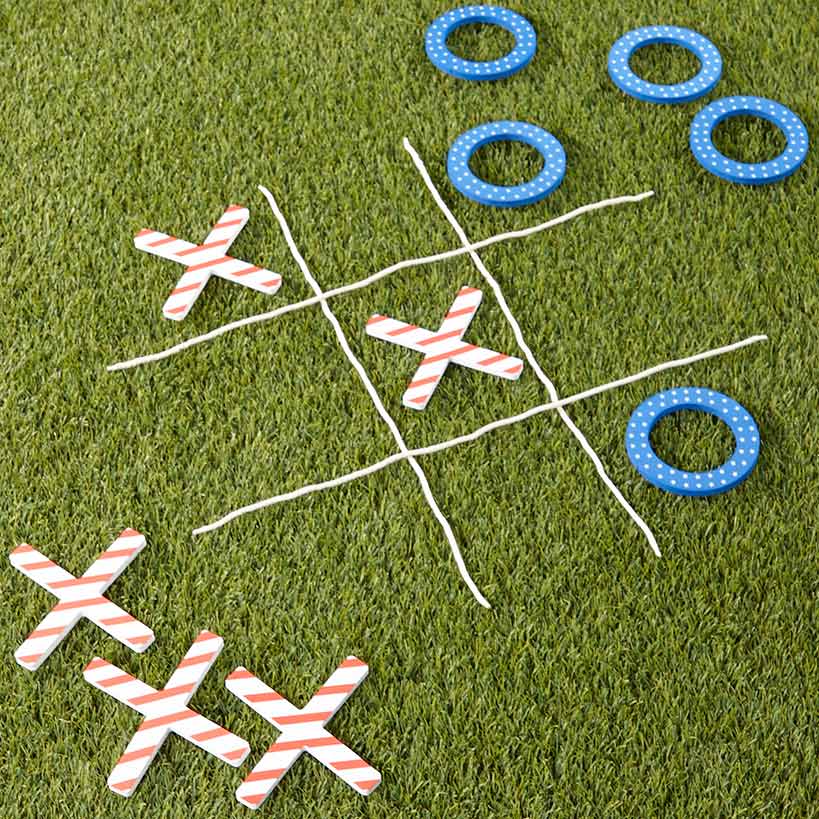 Giant Patriotic Tic-Tac-Toe Game