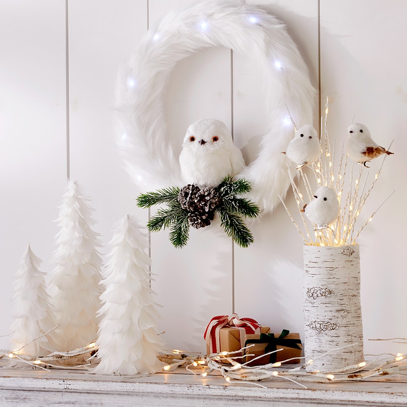 Lighted Winter Birch Garland