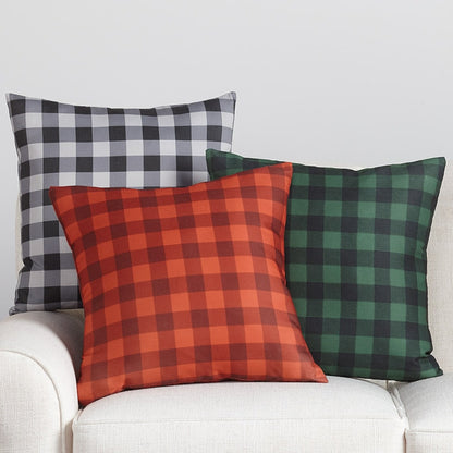 18" Tonal Plaid Accent Pillows