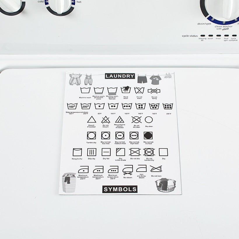 Laundry Symbols Magnet Guide
