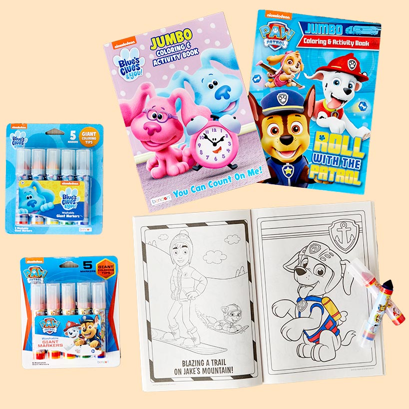 Licensed Jumbo Marker and Activity Book Sets