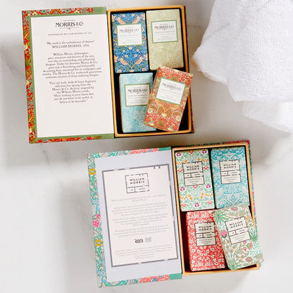 Sets of 4 Triple Milled William Morris Guest Soaps