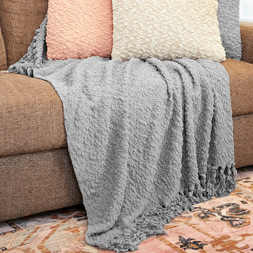 Snow Flocked Chenille Throw