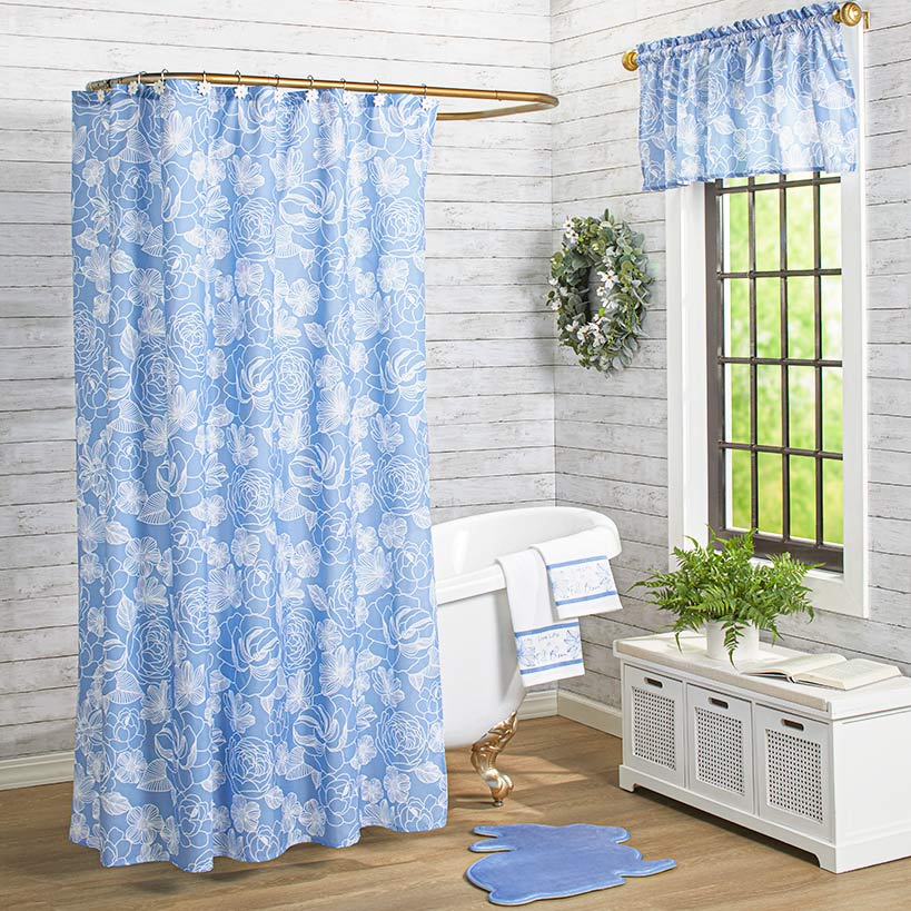 Blue Floral Bath Collection