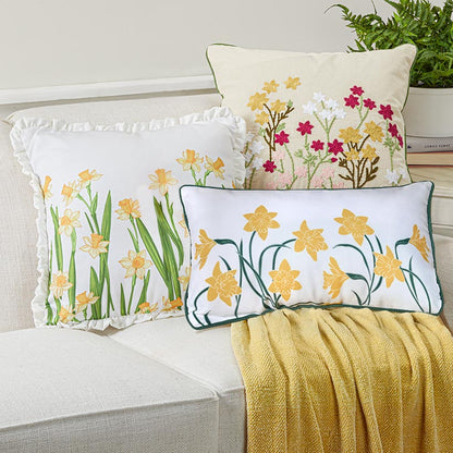 Spring Floral Accent Pillow