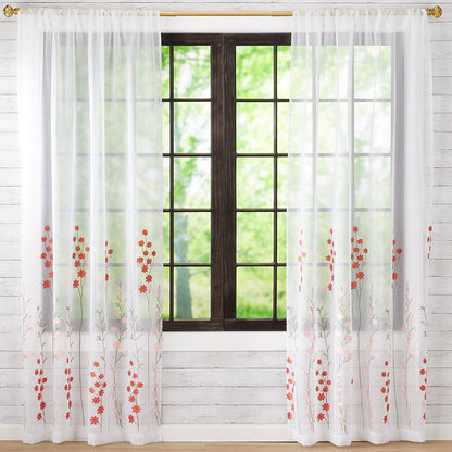 Floral Blooming Window Panel 63"