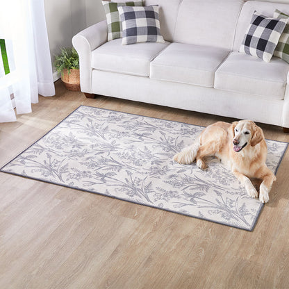 Natural Floral Machine Washable Runner