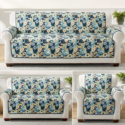 Blue & Yellow Floral Furniture Covers