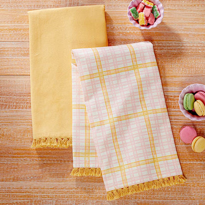 Springtime Plaid Set of 2 Kitchen Towels