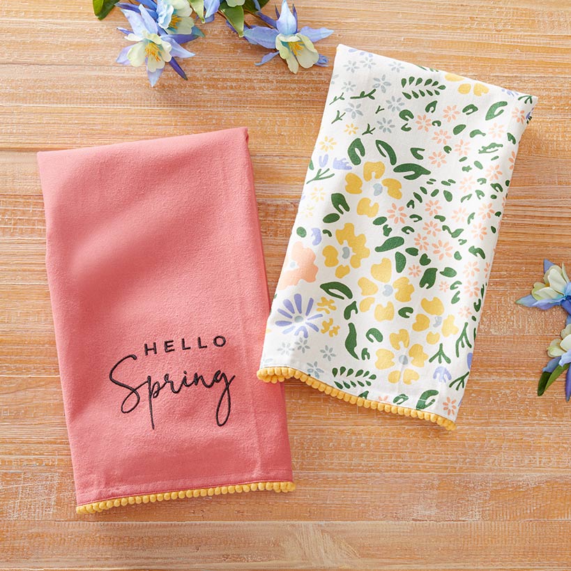 Spring Tropical Set of 2 Kitchen Towels