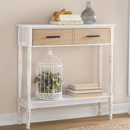Console Tables with Textured Drawers