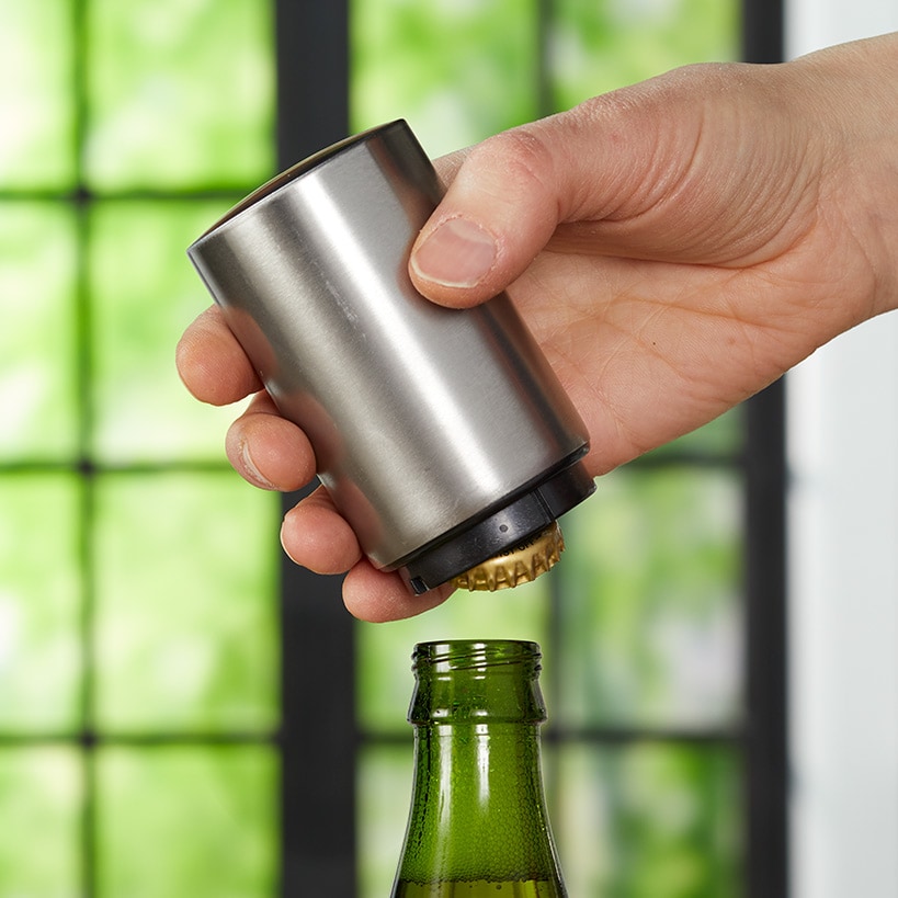 Push Down Bottle Opener Stainless Steel