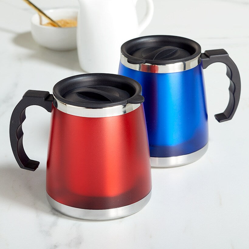 Insulated Mug with Lid Stainless Steel 16oz