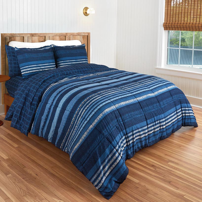 Aspen Stripe Complete Comforter Set King