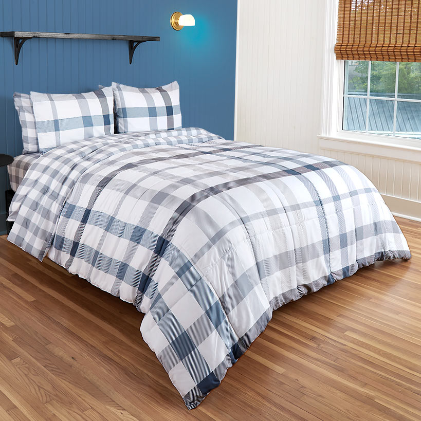 Humboldt Plaid Complete Comforter Set with Sheets