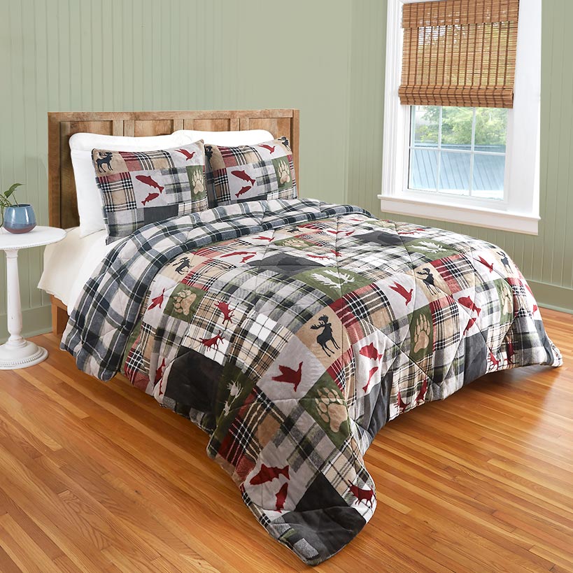 Coleman Lodge Patchwork Full/Queen or King Comforter, Sham