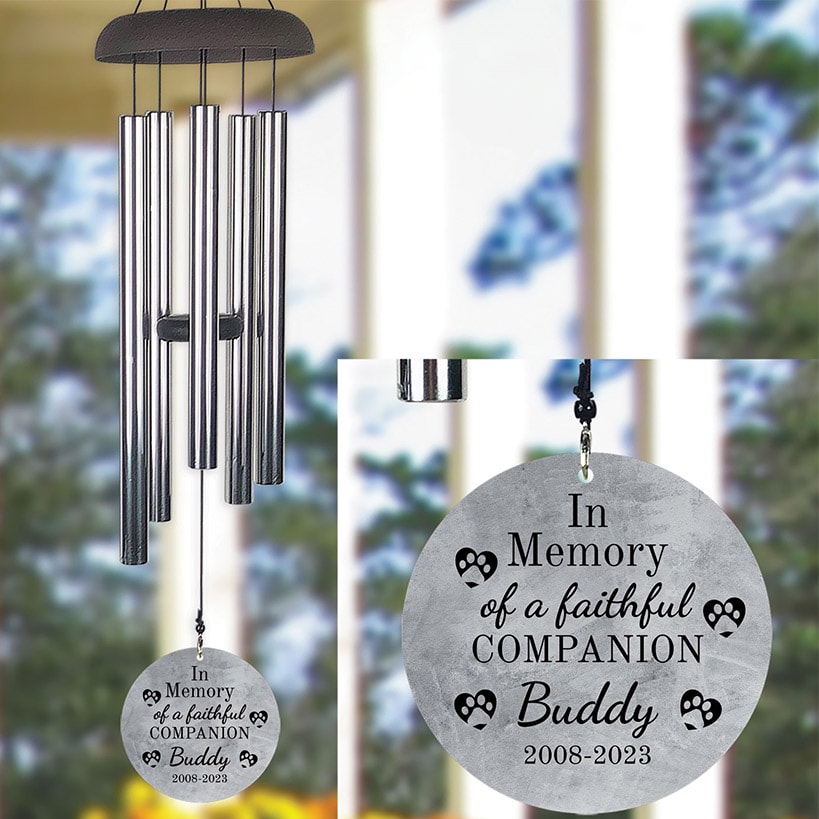 Personalized Pet Memorial Windchime 30"