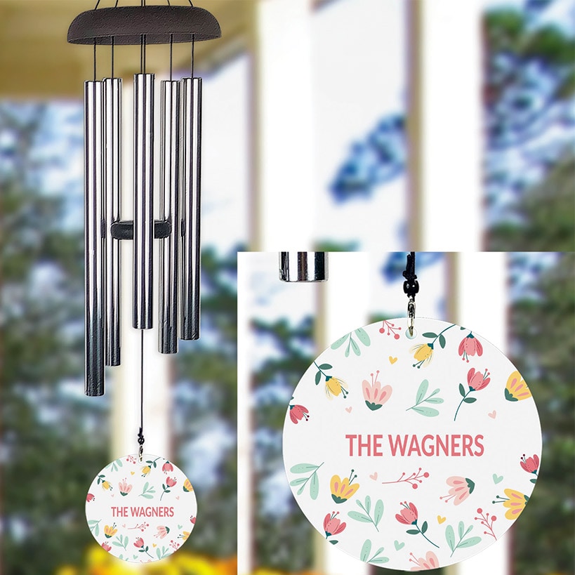 Personalized Spring Floral Wind Chime