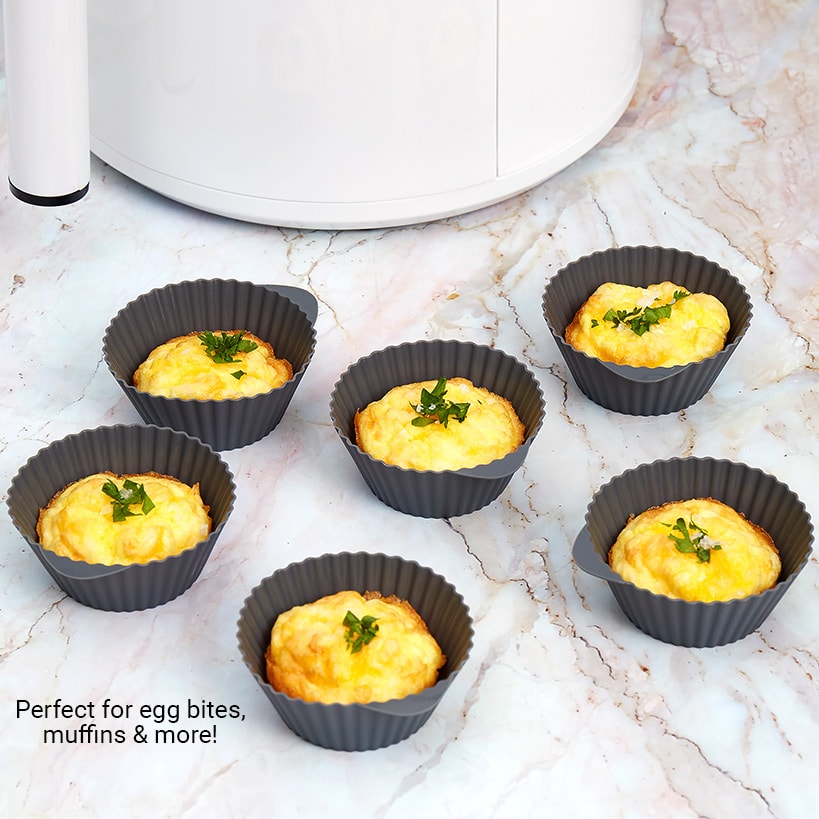 Silicone Mini 3" Air Fryer Baking Cups - Set of 6