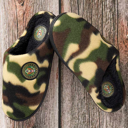 Men's Plush US Army Camo Slippers