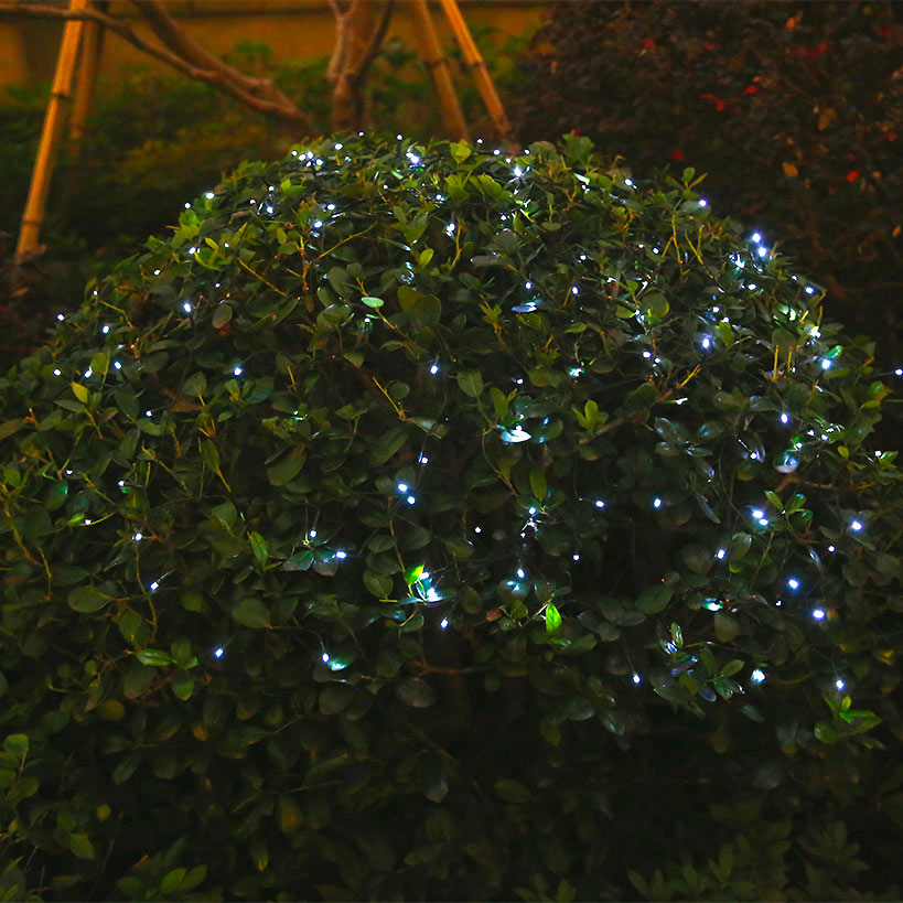Solar Powered White String Lights Outdoor