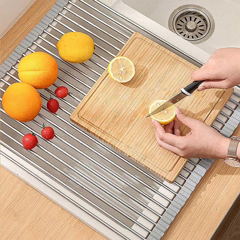 Roll-Up Dish Drying Adjustable Over the Sink