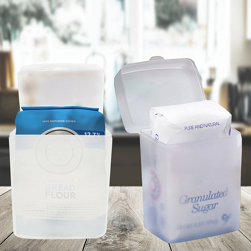 Clear Sugar and Flour Storage Containers Set of 2