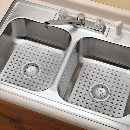 Sink Mat Drain Pad Protector Non Slip Set of 2