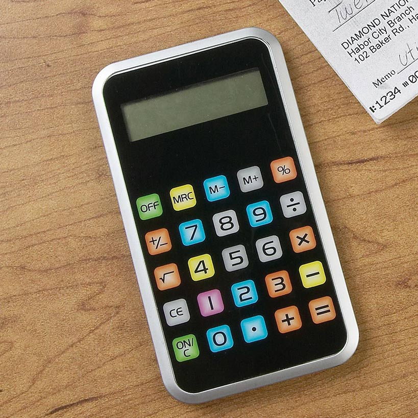 Easy Read Calculator with Colorful Keys