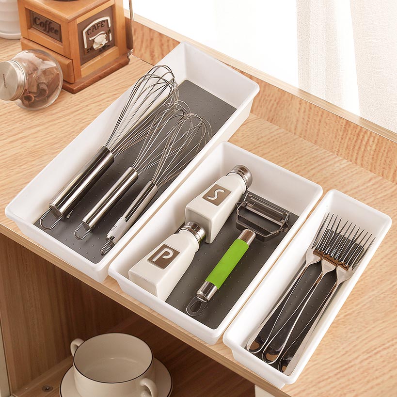 Drawer Organizer Trays Anti Skid Bases 3pc