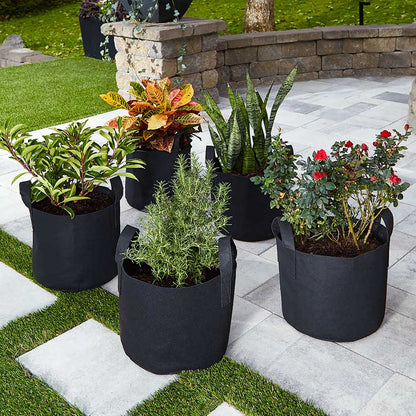 7 Gallon Grow Bags Set Of 5 With Built In Handles