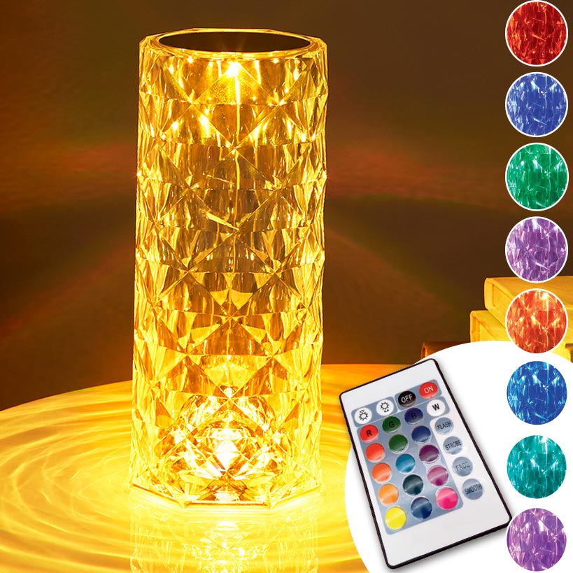 Lamp with Color Change and Remote Control Table Decor