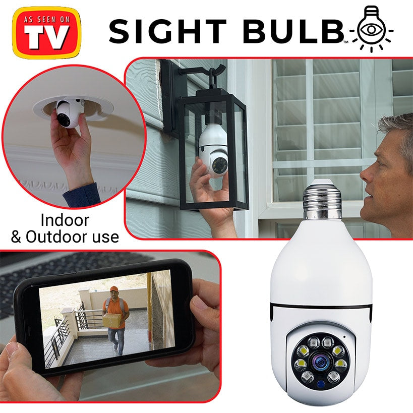 Sight Bulb™ WiFi Camera With Motion Sensor or 64G Memory Card